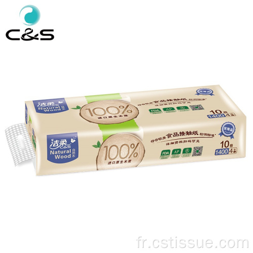 Papier de tissu de salle de bain Ultrathick 4 pli